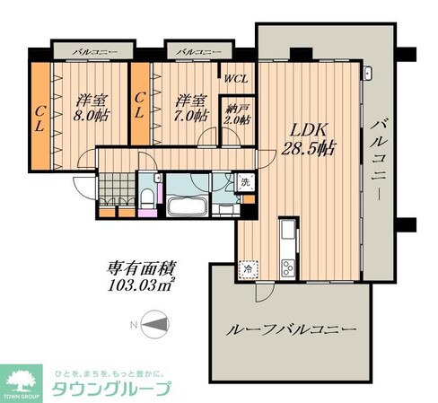 藤和八事緑ヶ丘ホームズの物件間取画像